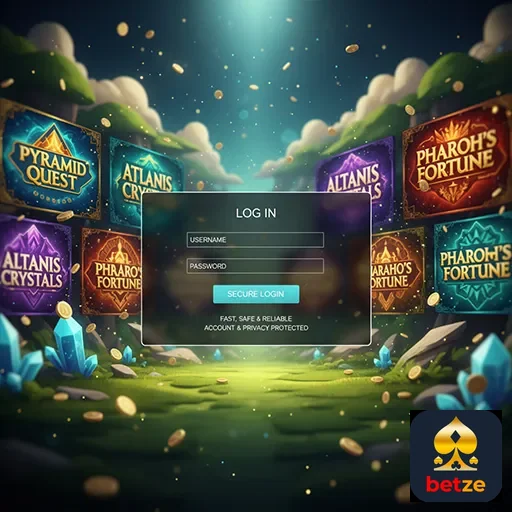 Ilustração de Acesse o Betze com Login Rápido e Segurança Avançada